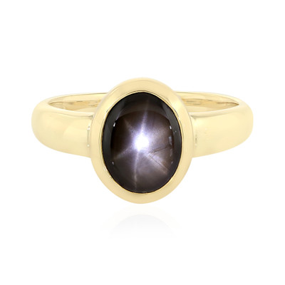 9K Black Star Sapphire Gold Ring (La Revelle)