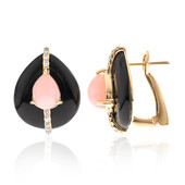 14K Pink Opal Gold Earrings (CIRARI)