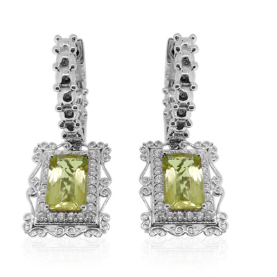 Ouro Verde Quartz Silver Earrings (Dallas Prince Designs)