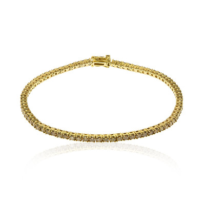 9K SI2 Champagne Diamond Gold Bracelet