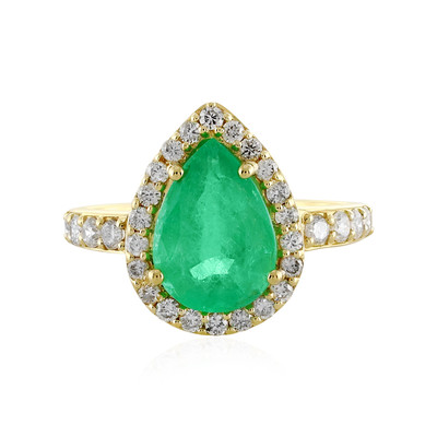 18K Ethiopian Emerald Gold Ring (AMAYANI)