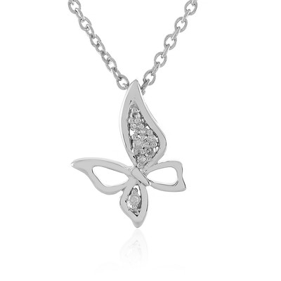 I4 (J) Diamond Silver Necklace