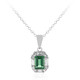 Butterfly Green Topaz Silver Necklace