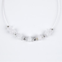 Snow Quartz Silver Necklace