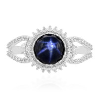9K Blue Star Sapphire Gold Ring