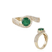 14K AAA Zambian Emerald Gold Ring (de Melo)