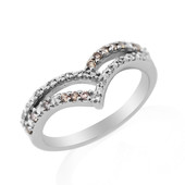 I2 Champagne Diamond Silver Ring