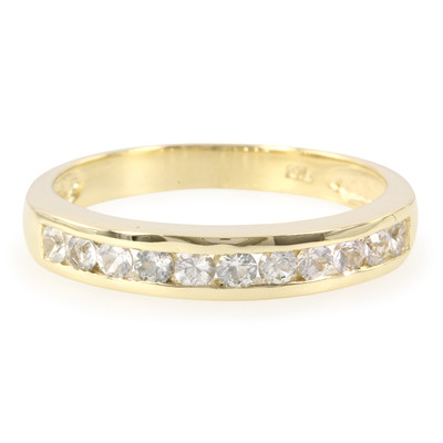 9K White Sapphire Gold Ring
