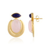 Rose Quartz Brass Earrings (Juwelo Style)