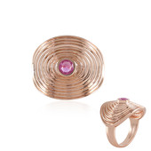 Madagascar Pink Sapphire Silver Ring (MONOSONO COLLECTION)