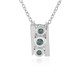 I2 Blue Diamond Silver Necklace