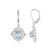 Aquamarine Silver Earrings (Granulieren)