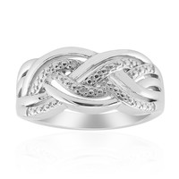 I3 (I) Diamond Silver Ring