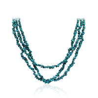 Kingman Turquoise Silver Necklace (Anne Bever)