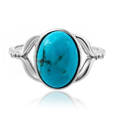 Kingman Blue Mojave Turquoise Silver Ring
