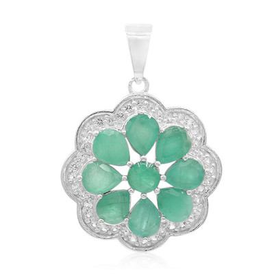 Emerald Silver Pendant