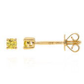 18K SI2 Yellow Diamond Gold Earrings