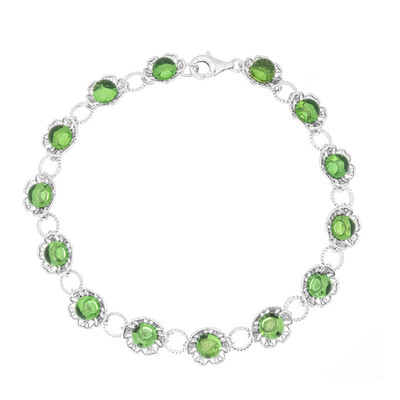 Colombian green Amber Silver Bracelet (dagen)