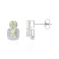 Yellow Scapolite Silver Earrings
