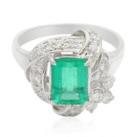 Colombian Emerald Platinium Ring