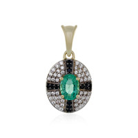 9K Brazilian Emerald Gold Pendant (Adela Gold)