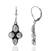 Howlite Silver Earrings (Desert Chic)