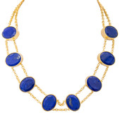 Lapis Lazuli Brass Necklace (Juwelo Style)