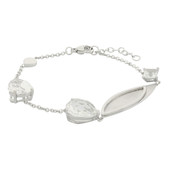 White Quartz Silver Bracelet (TPC)
