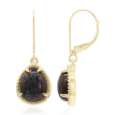 9K Boulder Opal Gold Earrings