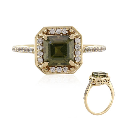 9K Ceylon Green Zircon Gold Ring