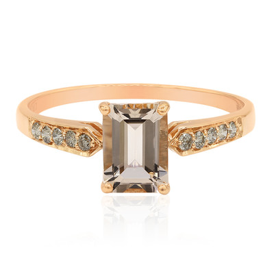 9K Morganite Gold Ring (Annette)