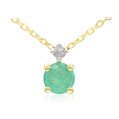 9K Emerald Gold Necklace
