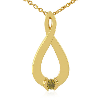 I1 (Yellow Diamond) Silver Necklace