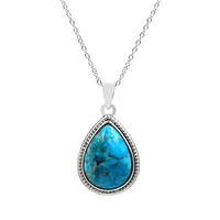 Kingman Blue Mojave Turquoise Silver Necklace (Faszination Türkis)