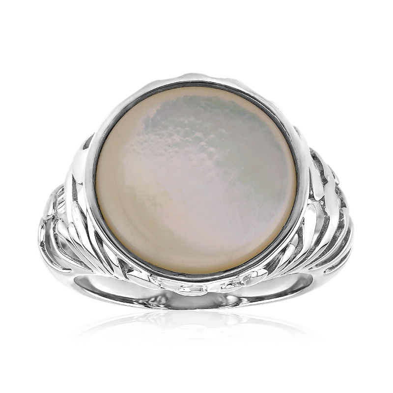 Pearl ring, rubies and diamonds | DIAMOND SPOT