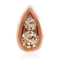 9K SI1 Argyle Rose De France Diamond Gold Pendant