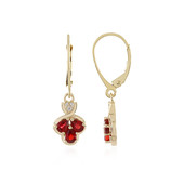 9K Tanzanian Ruby Gold Earrings