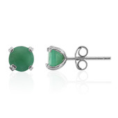 Brazilian Emerald Silver Earrings