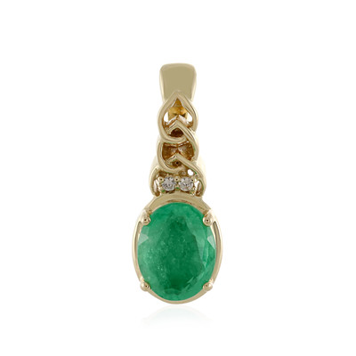 9K Ethiopian Emerald Gold Pendant