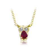 14K AAA Mozambique Ruby Gold Necklace (CIRARI)