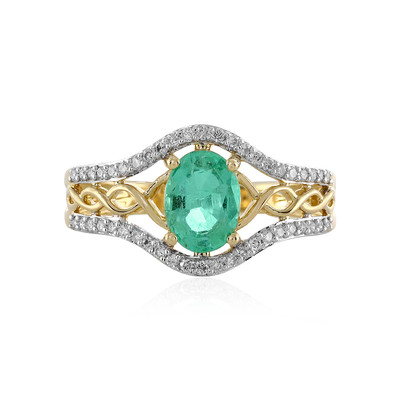 18K Colombian Emerald Gold Ring (AMAYANI)