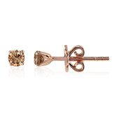 9K VS1 Argyle Rose De France Diamond Gold Earrings (Annette)