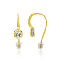 18K IF (D) Diamond Gold Earrings