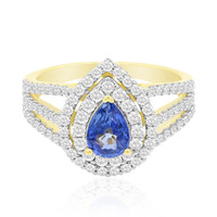 14K Ceylon Blue Sapphire Gold Ring