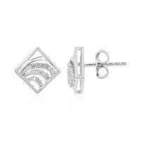 I2 (I) Diamond Silver Earrings
