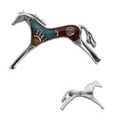 Turquoise Silver Brooch (Desert Chic)