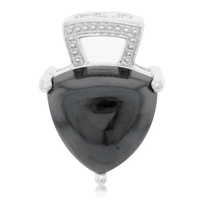 Black Hematite Silver Pendant