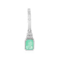Russian Emerald Silver Pendant