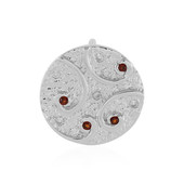 Indian Garnet Silver Pendant (MONOSONO COLLECTION)