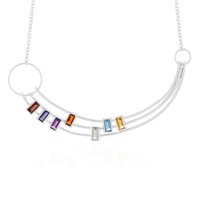 Mozambique Garnet Silver Necklace (Juwelo Bauhaus)